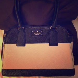 Kate Spade Black and Cream leather handbag